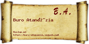 Buro Atanázia névjegykártya